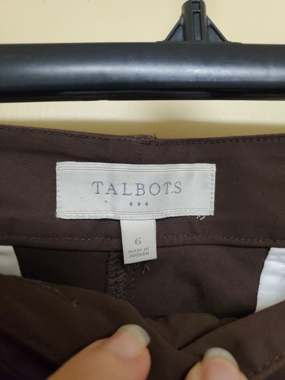 Talbots Signature Women's Brown Flat Front Cropped Straight Leg Casual Pants 6 - Picture 4 of 5